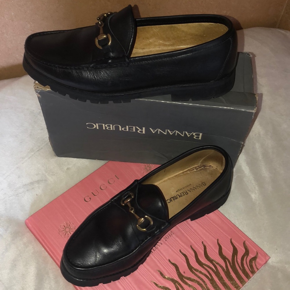 Black men’s loafers. Banana Republic.